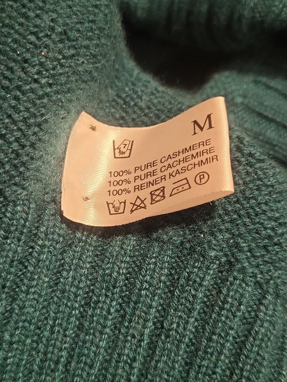 Hawico For Ben Silver GREEN Cashmere Sweater Made In Scotland - Picture 3 of 4
